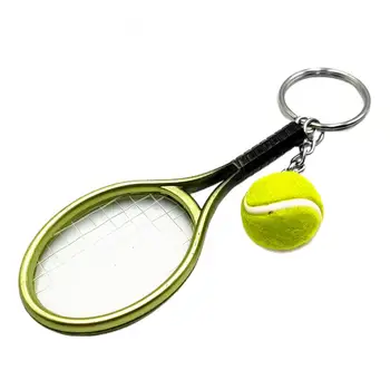 Imitacija mini tenis reket Loptu Privjesak Privjesak Torba prsten za ključeve Pribor